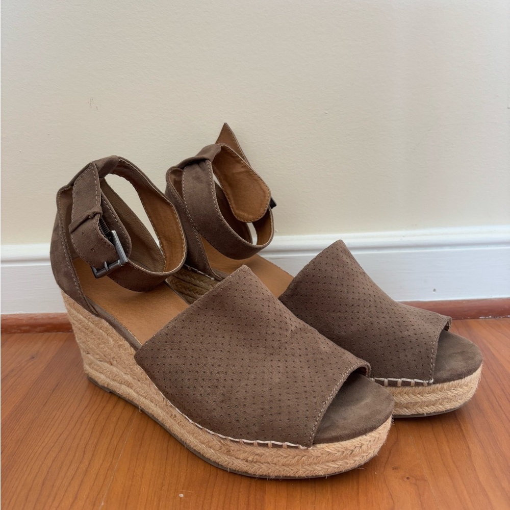Altar'd State Brown Wedge Sandals
